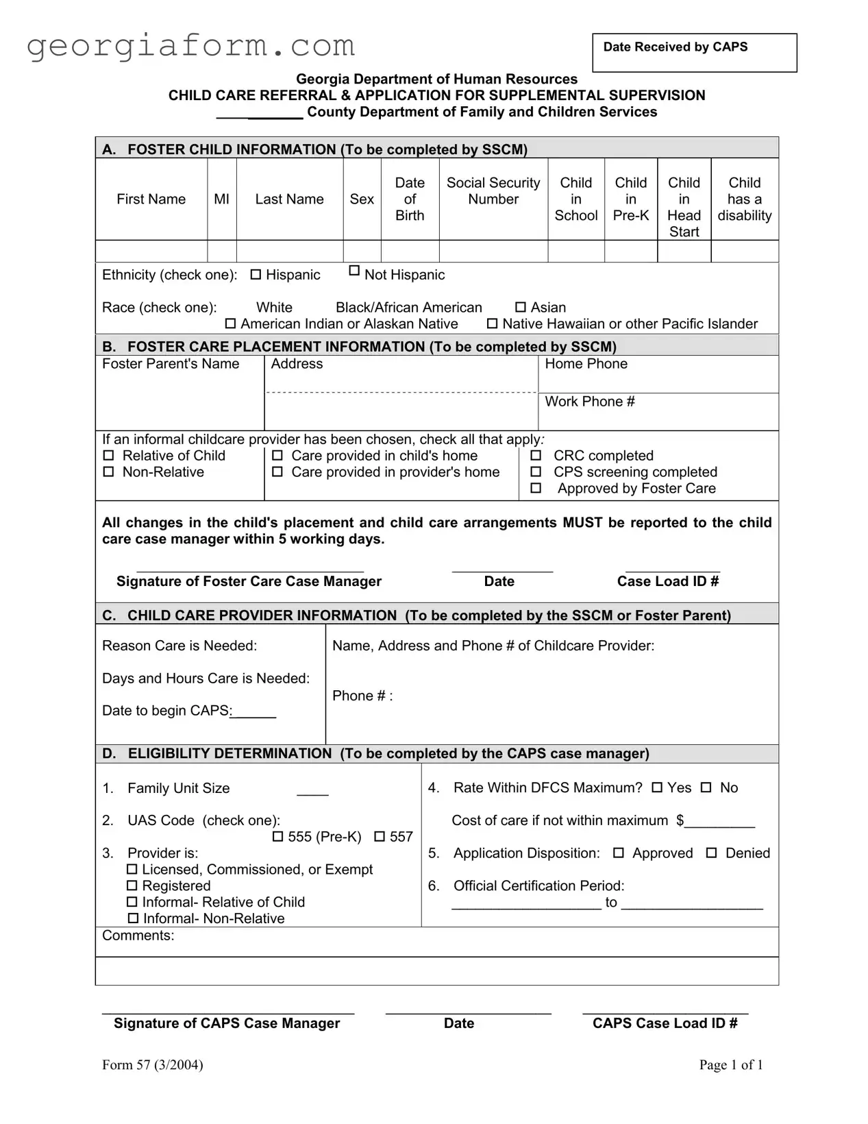 Free Georgia 57 Template in PDF