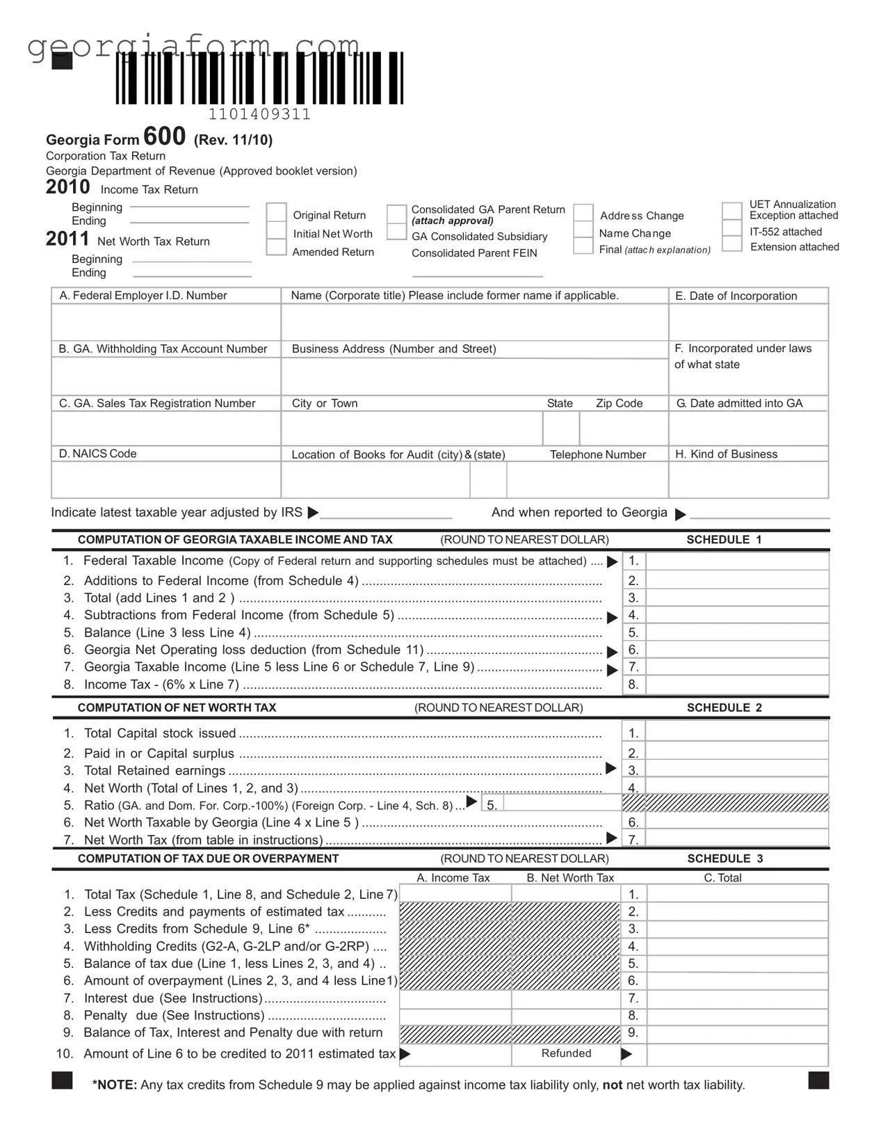 Free Georgia 600 Template in PDF