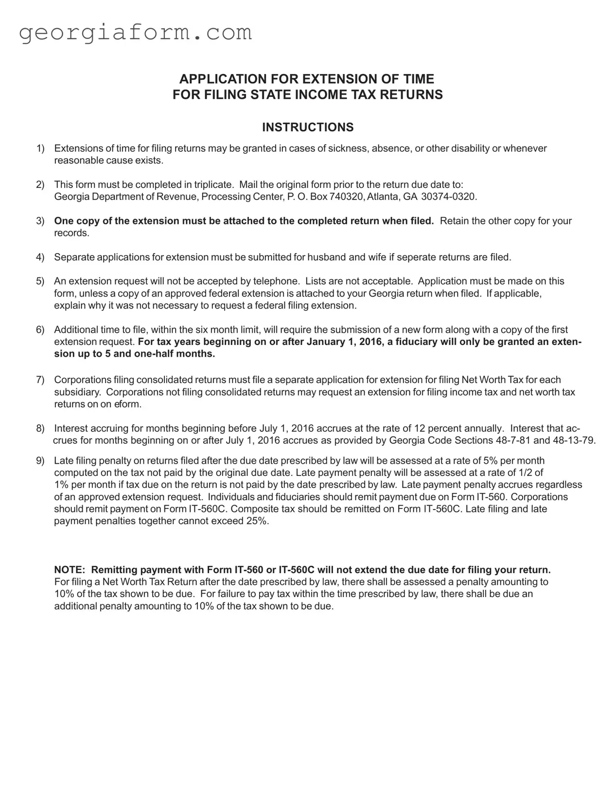 Free Georgia It 303 Template in PDF