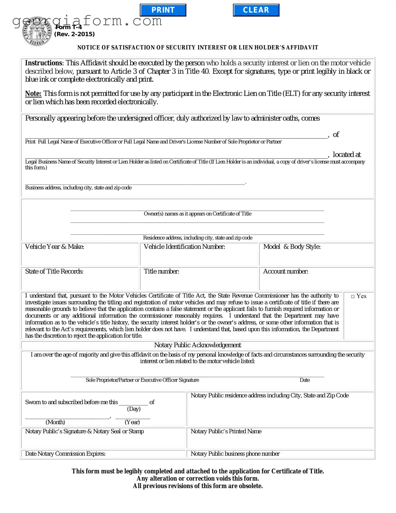 Free Georgia T4 Template in PDF