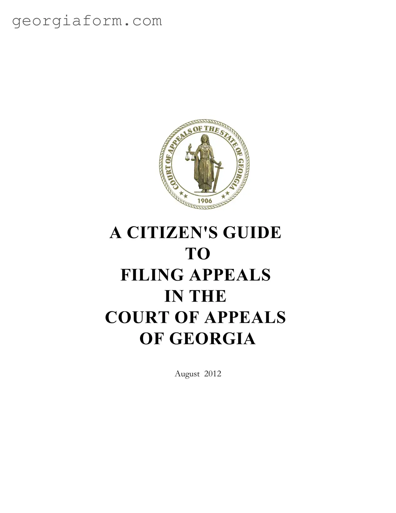 Free Notice Appeal Georgia Template in PDF