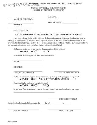 Free F 61 Georgia Template in PDF