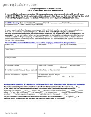 Free Ga 508 Template in PDF