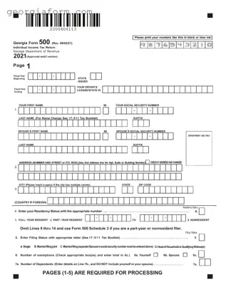 Free Georgia 500 Template in PDF