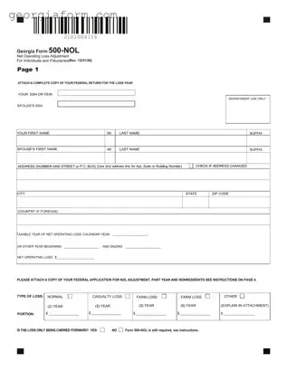 Free Georgia 500 Nol Template in PDF