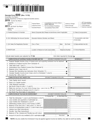 Free Georgia 600 Template in PDF