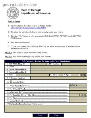 Free Georgia G 7 Template in PDF