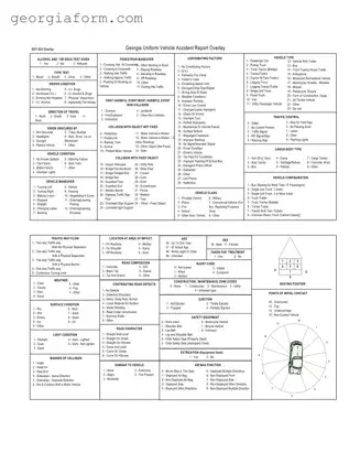 Free Georgia Uniform Vehicle Accident Overlay Template in PDF