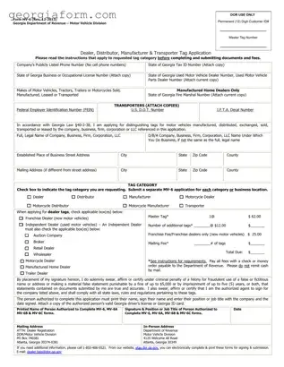 Free Mv6 Georgia Template in PDF