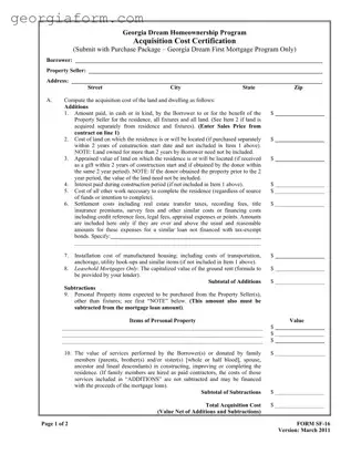 Free Sf 16 Georgia Template in PDF