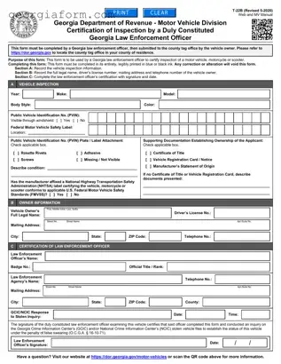 Free T 22B Georgia Template in PDF