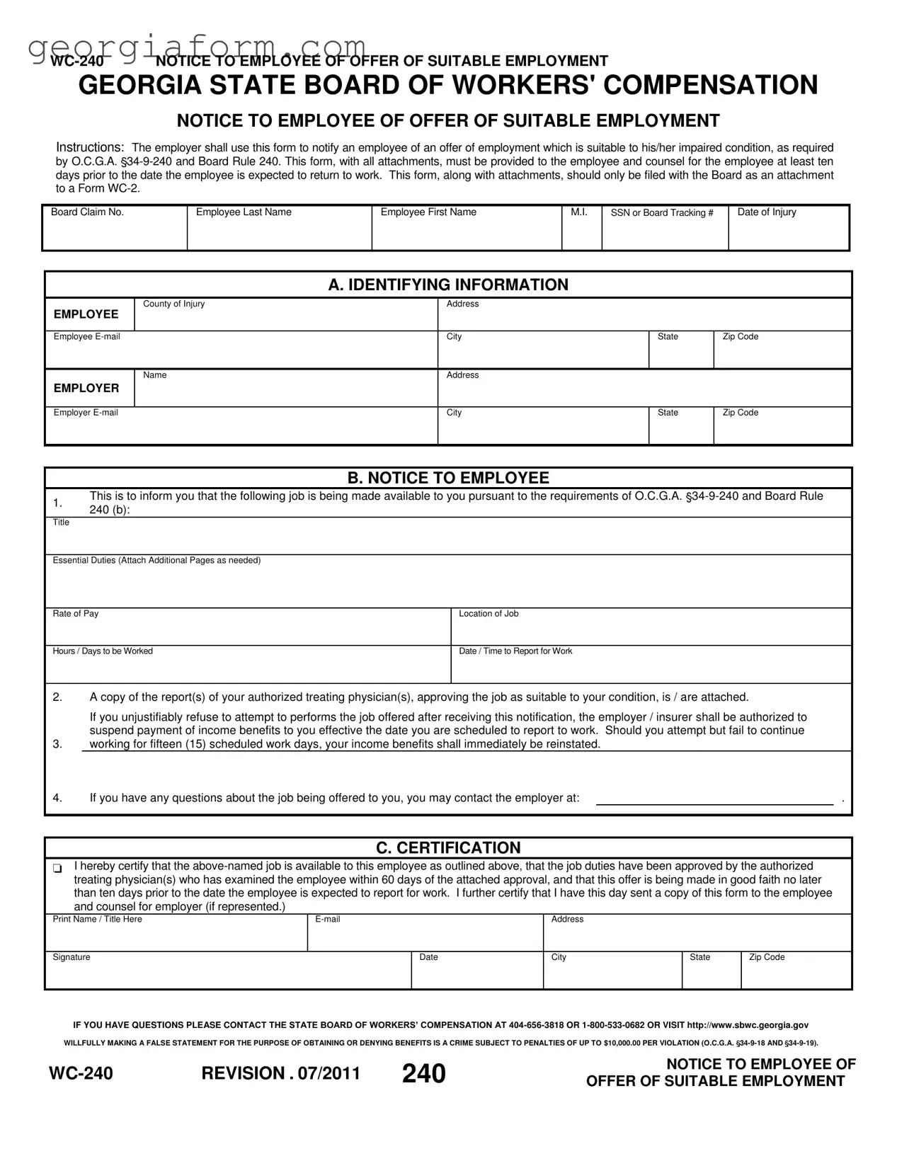 Free Wc 240 Georgia Template in PDF